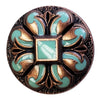 HILASON Western Screw Back Antique Copper Enamel Concho Turquoise Saddle & Tack