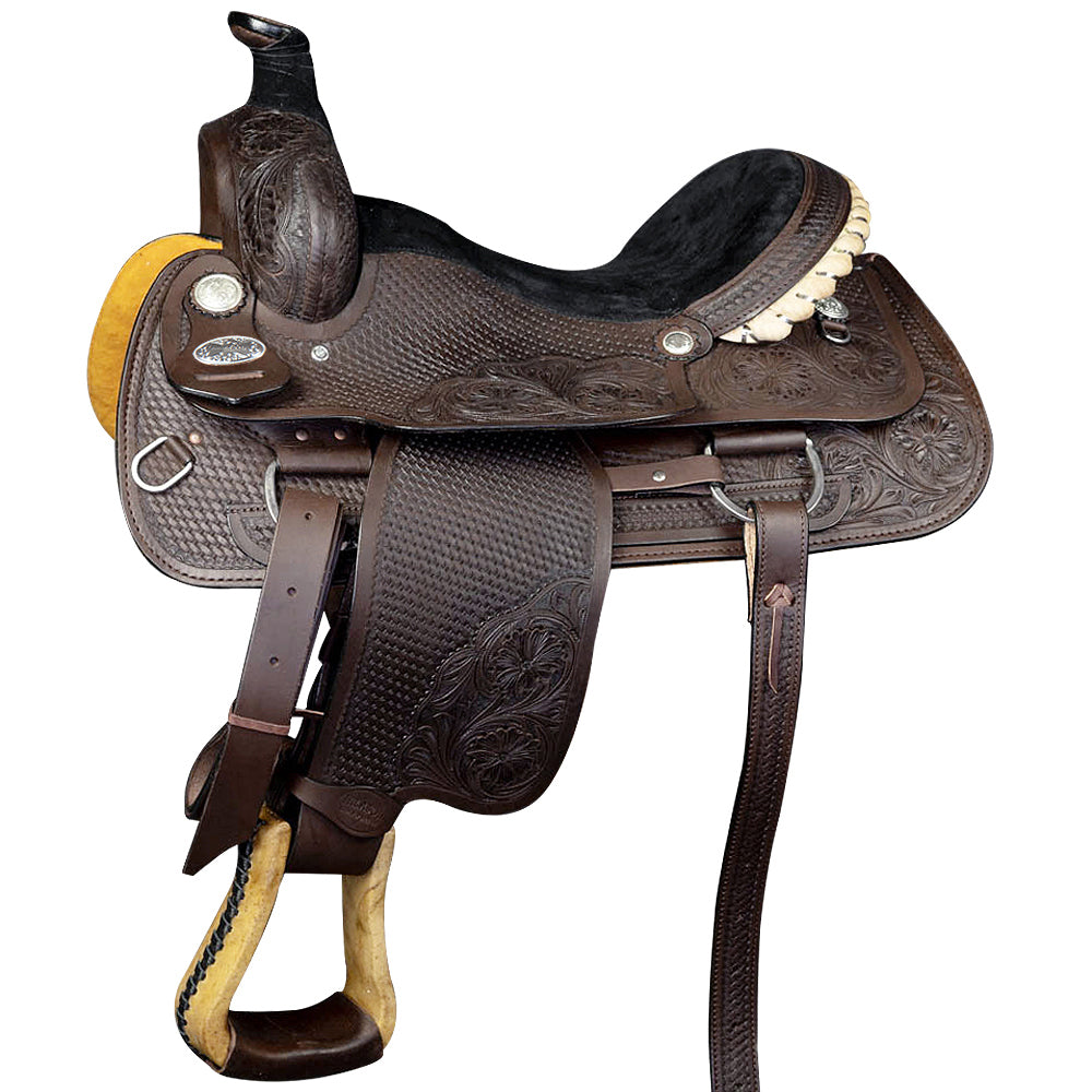 HILASON Western Horse Saddle American Leather Ranch Roping Cowboy | Hand Tooled Wade & For Horses