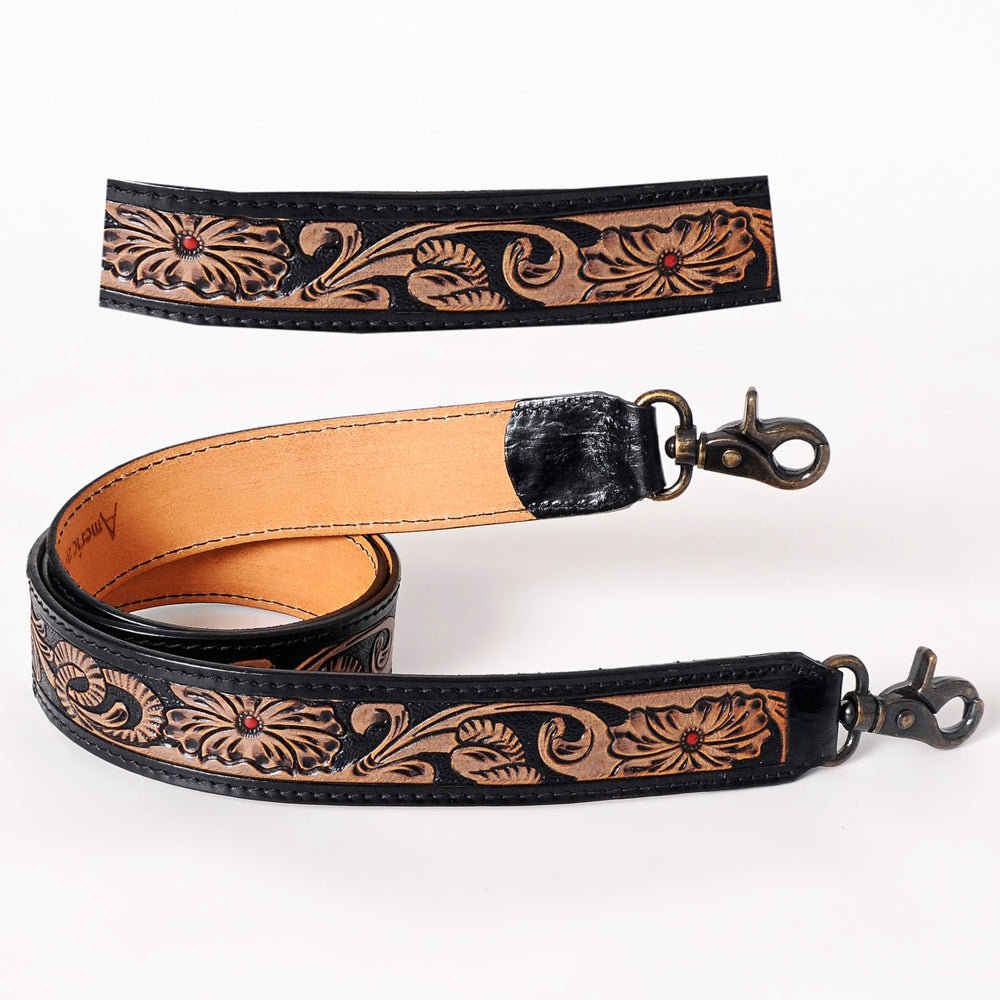 American Darling Hand Tooled Genuine Leather Crossbody Handle Strap for Bags Phone Keychain Wallet Purse Clutch Cellphone