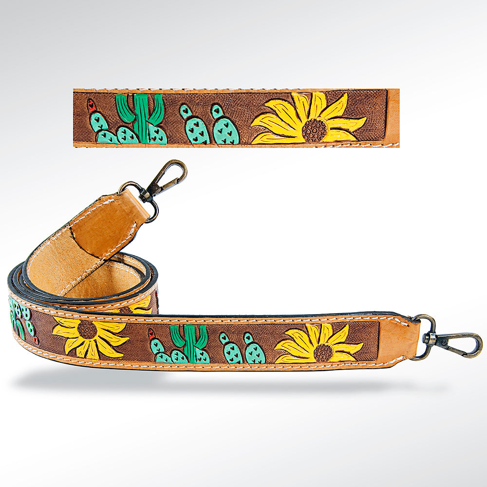 American Darling Hand Tooled Genuine Leather Crossbody Handle Strap for Bags Phone Keychain Wallet Purse Clutch Cellphone