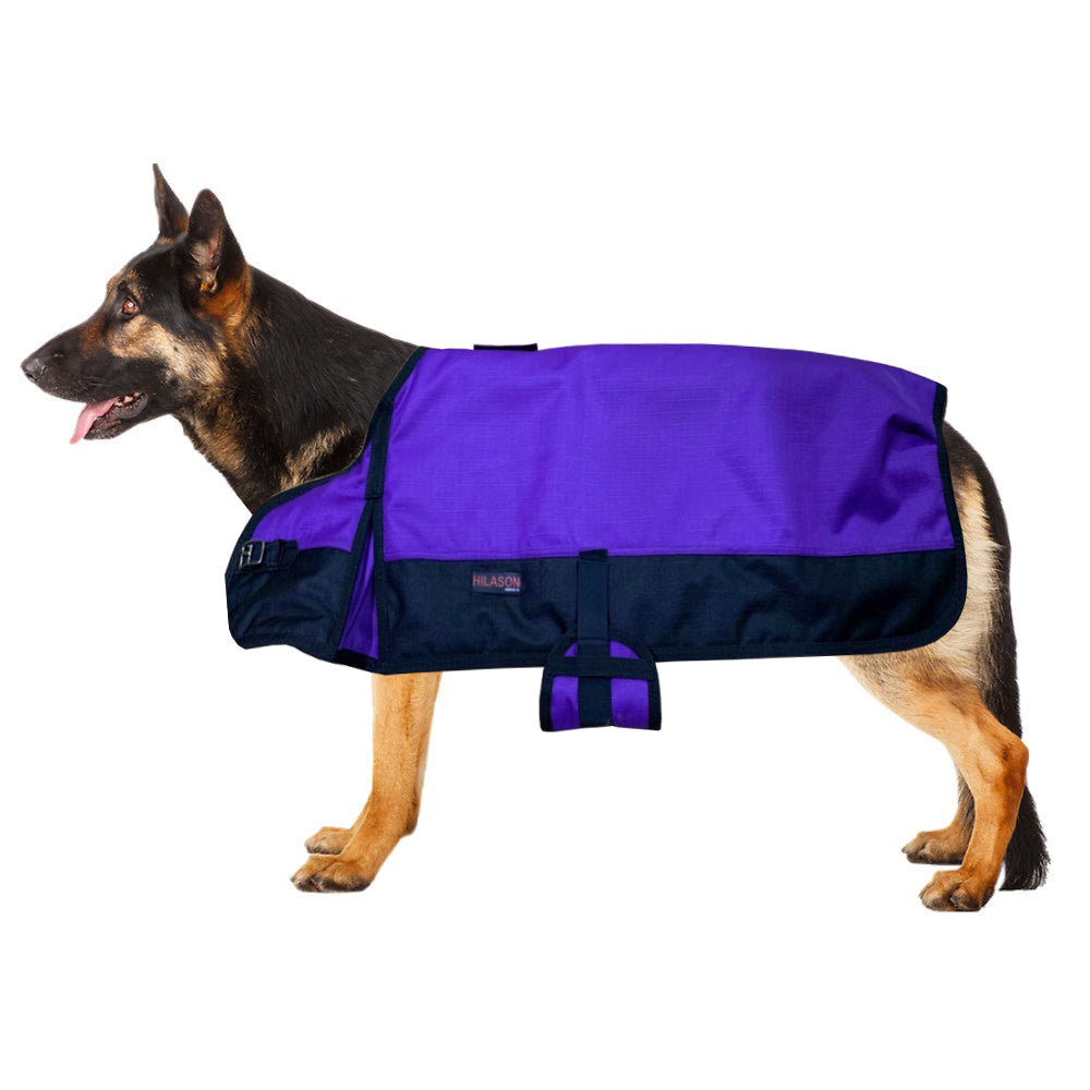 HILASON Waterproof Dog Winter Jacket Coat 600D 200GSM Heavy Duty Turnout Blanket – Warm Fleece-Lined Coat for Cold Weather  for Small Medium Large Dogs