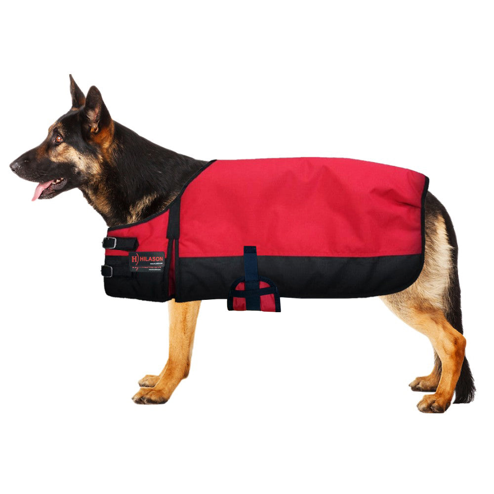 HILASON Waterproof Dog Winter Jacket Coat 600D 200GSM Heavy Duty Turnout Blanket – Warm Fleece-Lined Coat for Cold Weather  for Small Medium Large Dogs