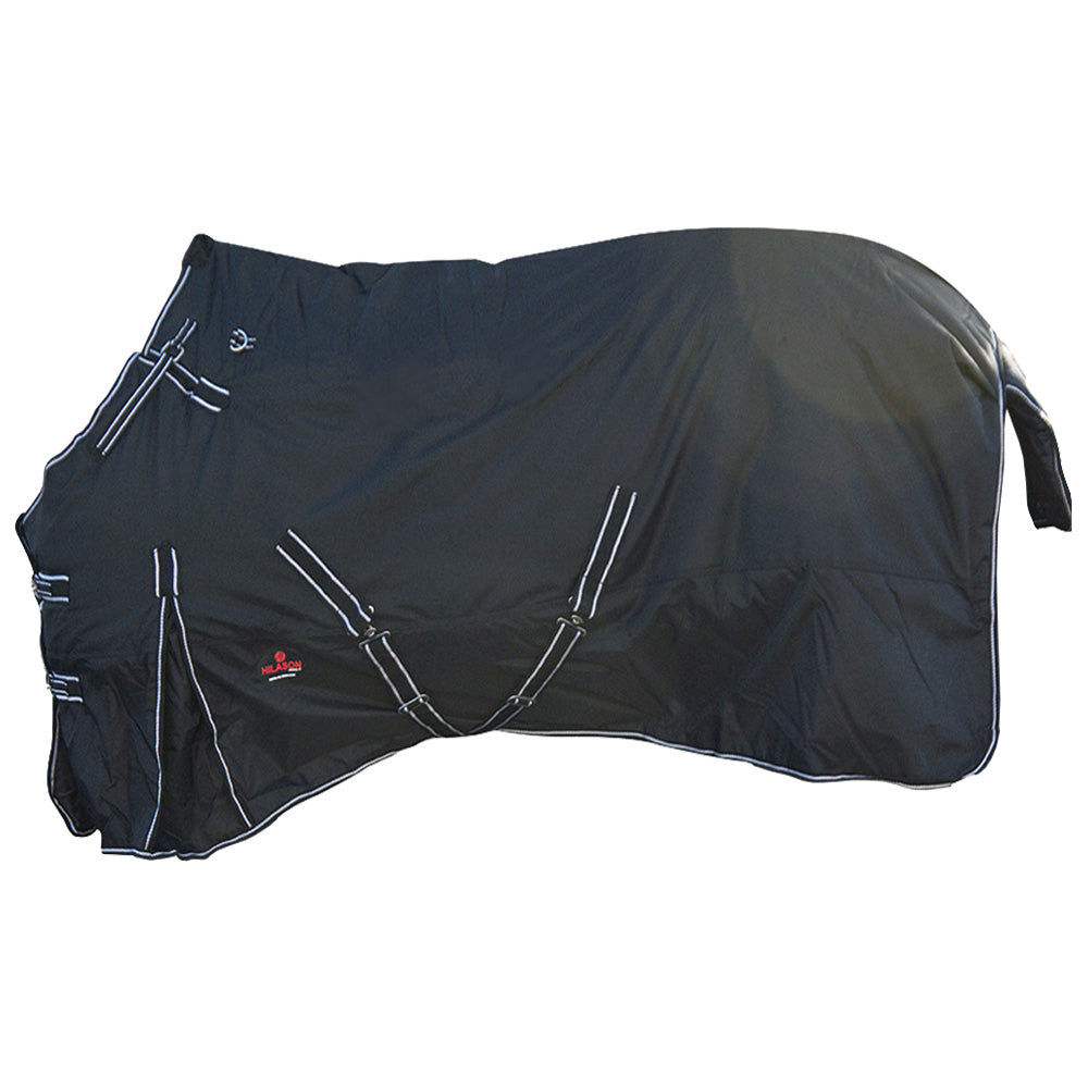 HILASON 600D Waterproof Turnout Miniature Horse Winter Blanket Black| Yearling Blankets | Donkeys for Pony