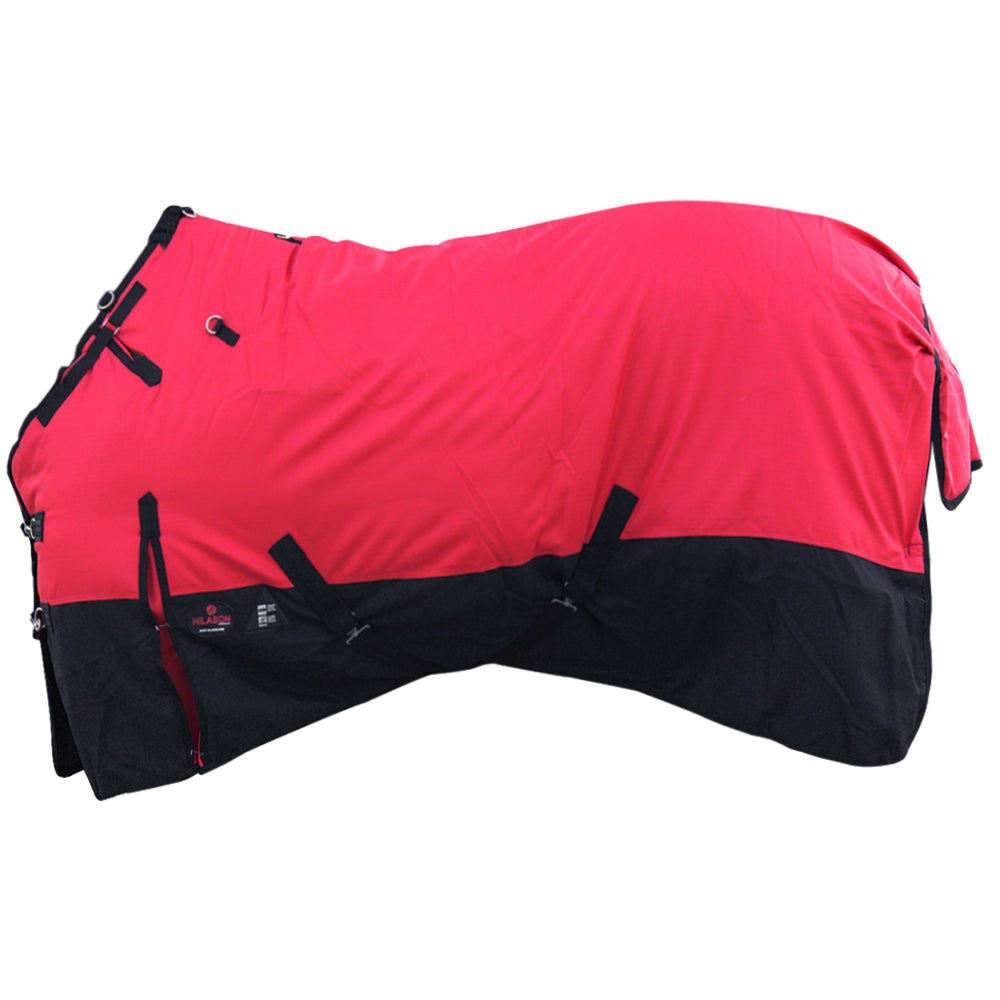 42 in HILASON 1200D Waterproof Turnout Miniature Horse Winter Blanket Red with Black | Yearling Blankets Donkey