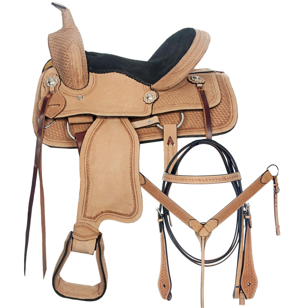 13 In Western Horse Saddle Barrel Racing Trail Child Youth Leather Tack