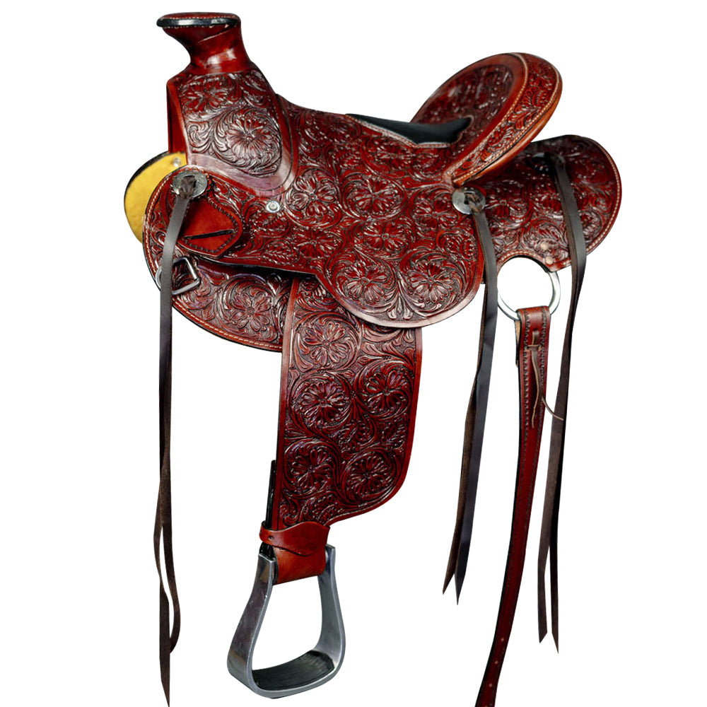12 In Western Leather Youth Child Horse Saddle Trail Ranch Roper