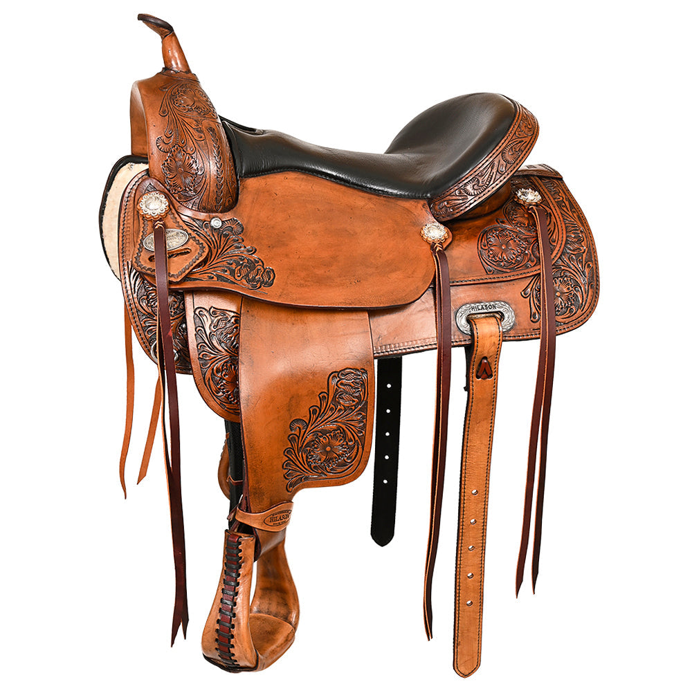 HILASON Western Horse Saddle American Leather Flex Tree Trail & Pleasure Antique Brown