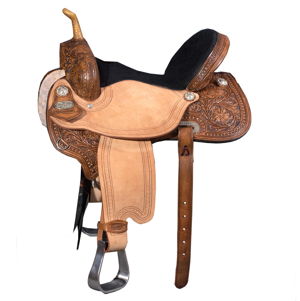 HILASON Western Horse Saddle American Leather Barrel Flex Tree Trail | for Horses
