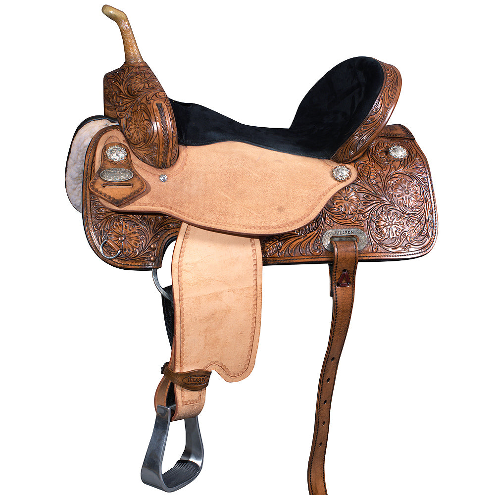 HILASON Western Horse Saddle In American Leather Flex Tree Barrel Trail | for Horses