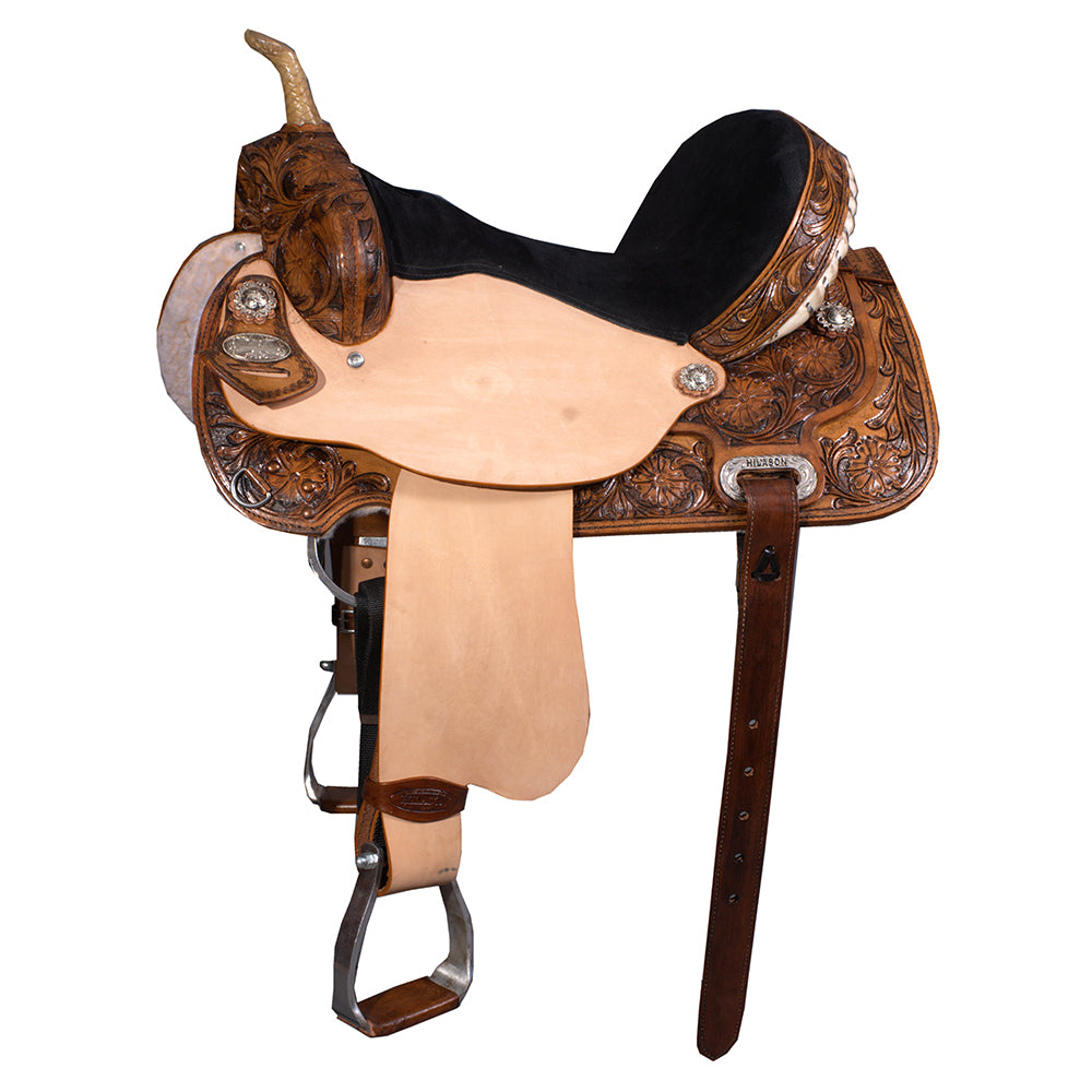 HILASON Western Horse Saddle American Leather Flex Trail Barrel | for Horses