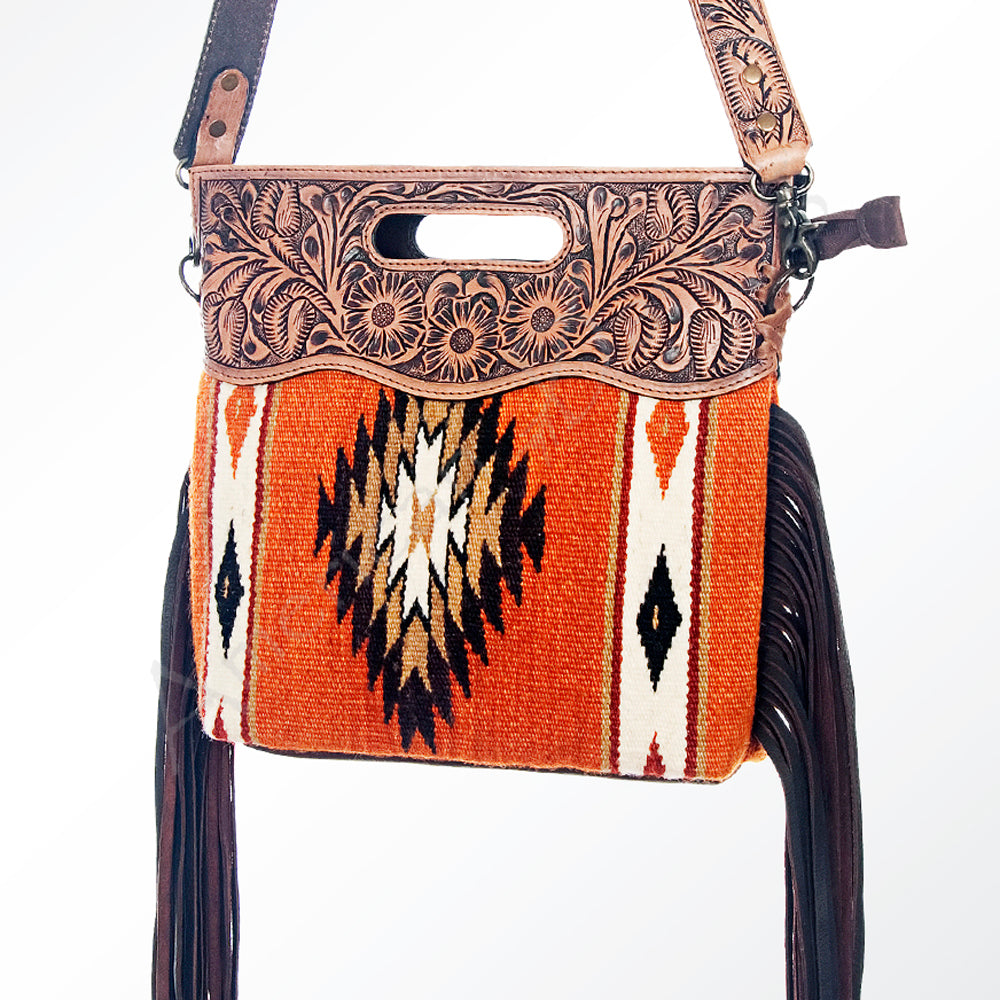 American Darling Clutch Hand Tooled Saddle Blanket Genuine Leather Women Bag Western Handbag Purse|