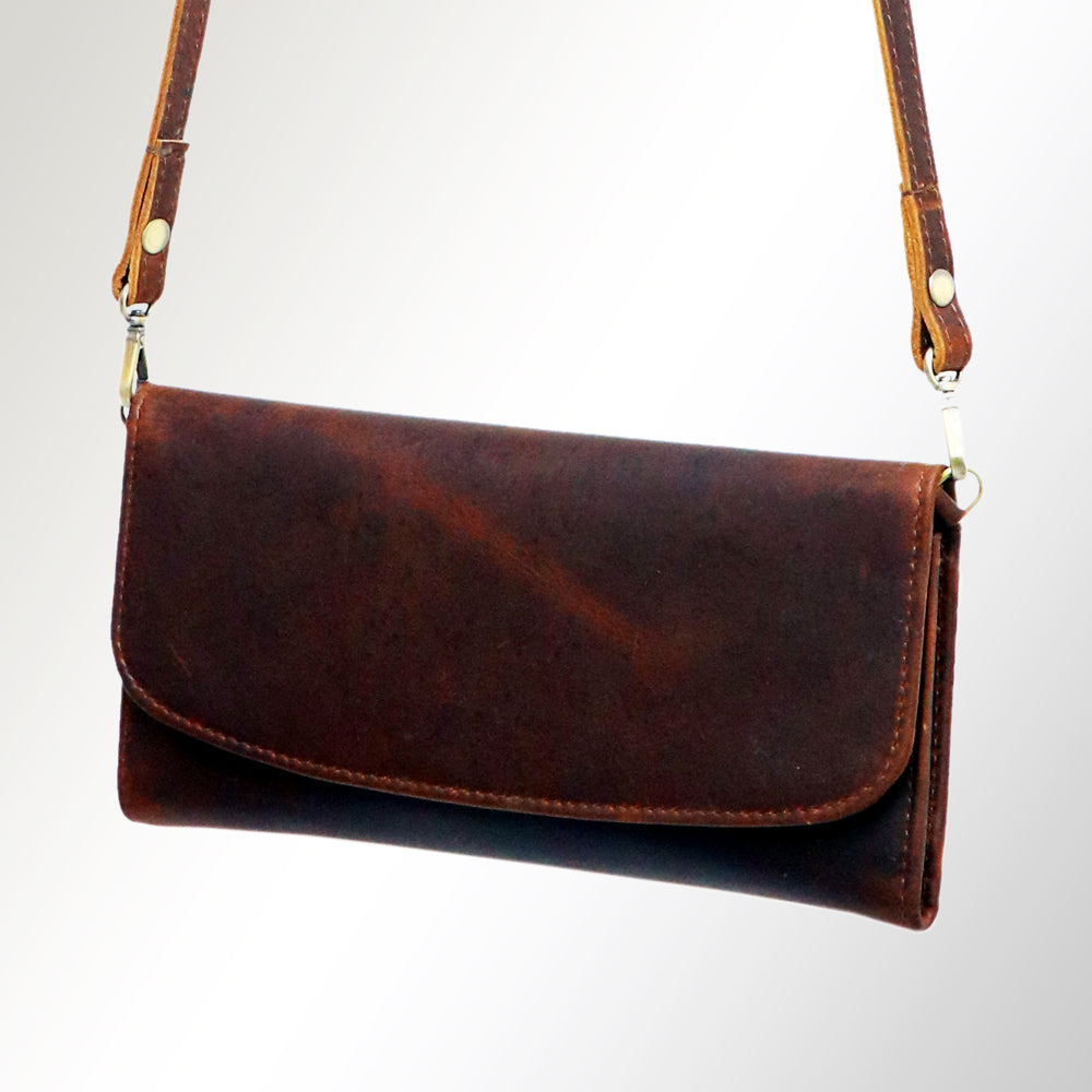 American Darling Wallet Hair on Full Grain Genuine Leather Western Women Bag | Handbag Purse Travel Clutch