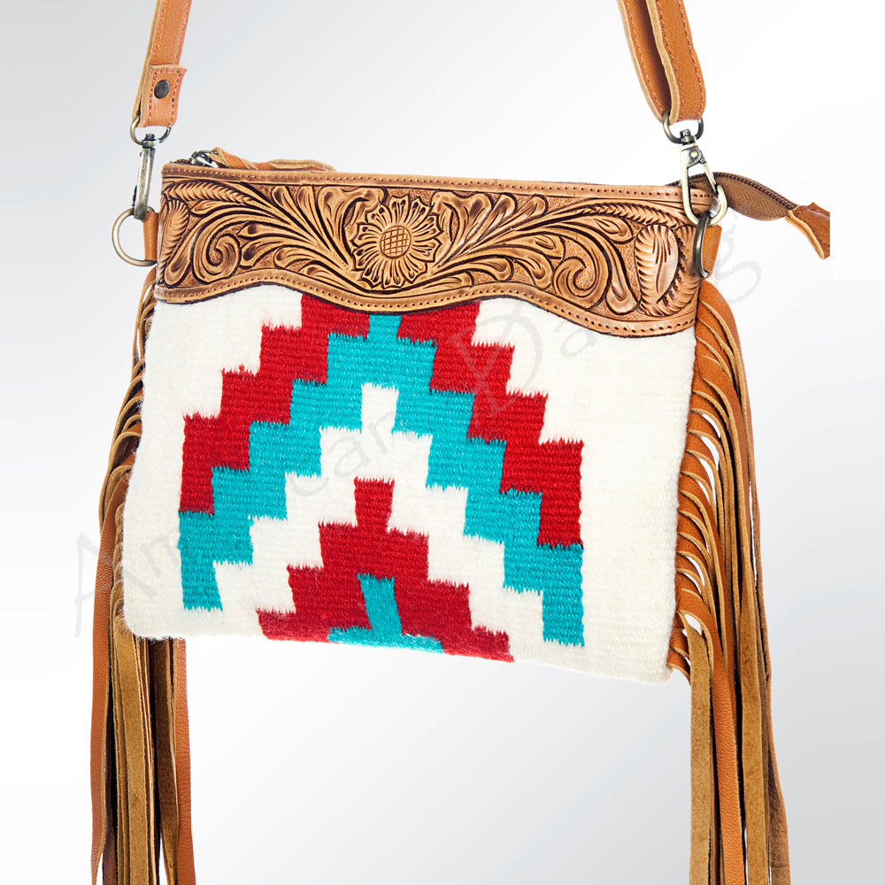 American Darling Cross Body Hand Tooled Saddle Blanket Genuine Leather Western Women Bag Handbag Purse | Crossbody for Cute