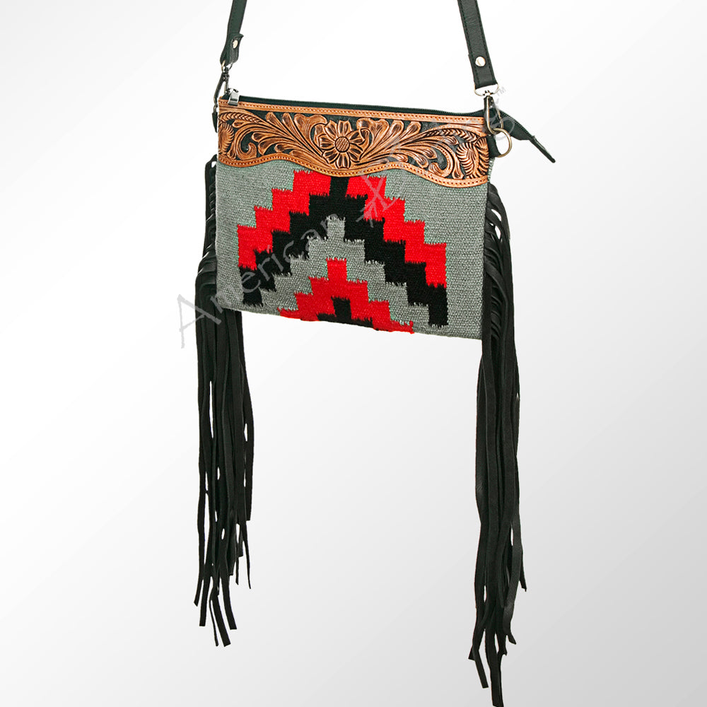 American Darling Cross Body Hand Tooled Saddle Blanket Genuine Leather Western Women Bag Handbag Purse | Crossbody for Cute