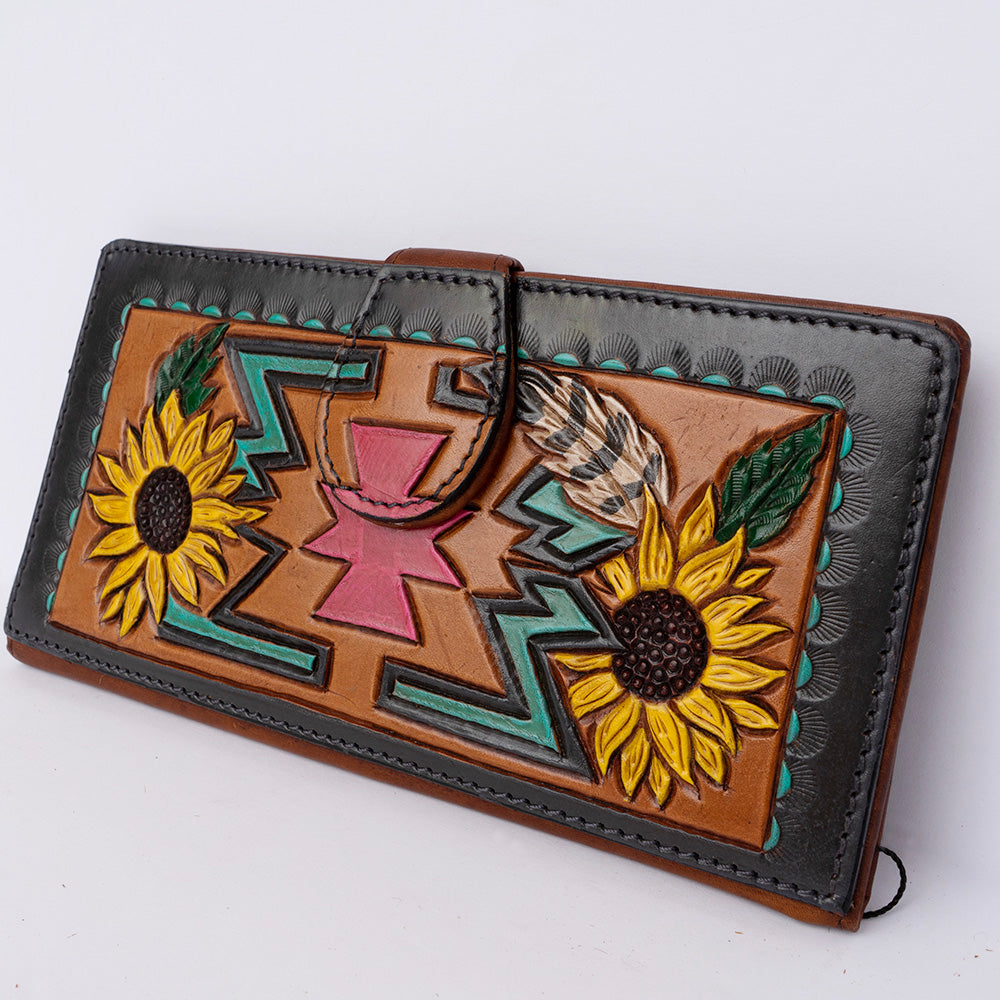 American Darling Wallet Hand Tooled Genuine Leather Western Women Bag | Handbag Purse Wristlet Travel Clutch