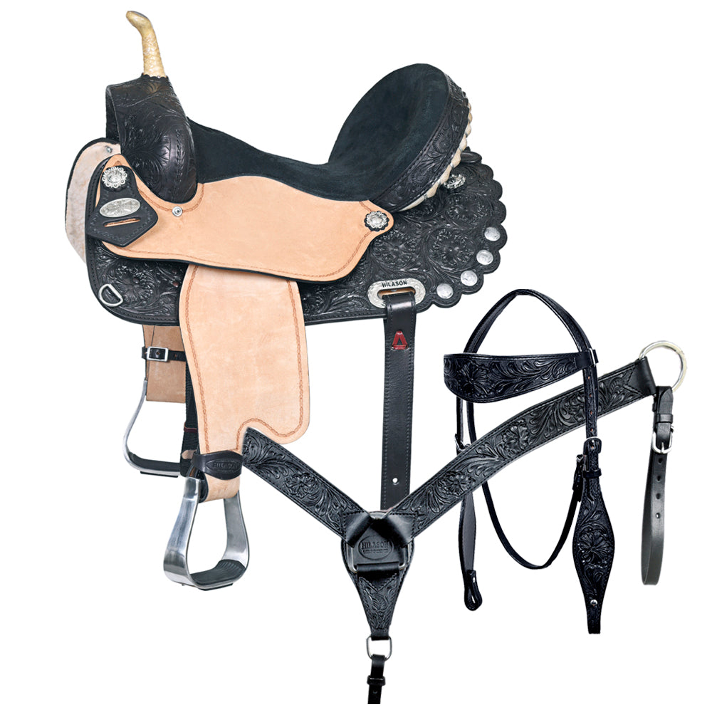 Western Horse Saddle American Leather Flex Trail Barrel Tack Hilason