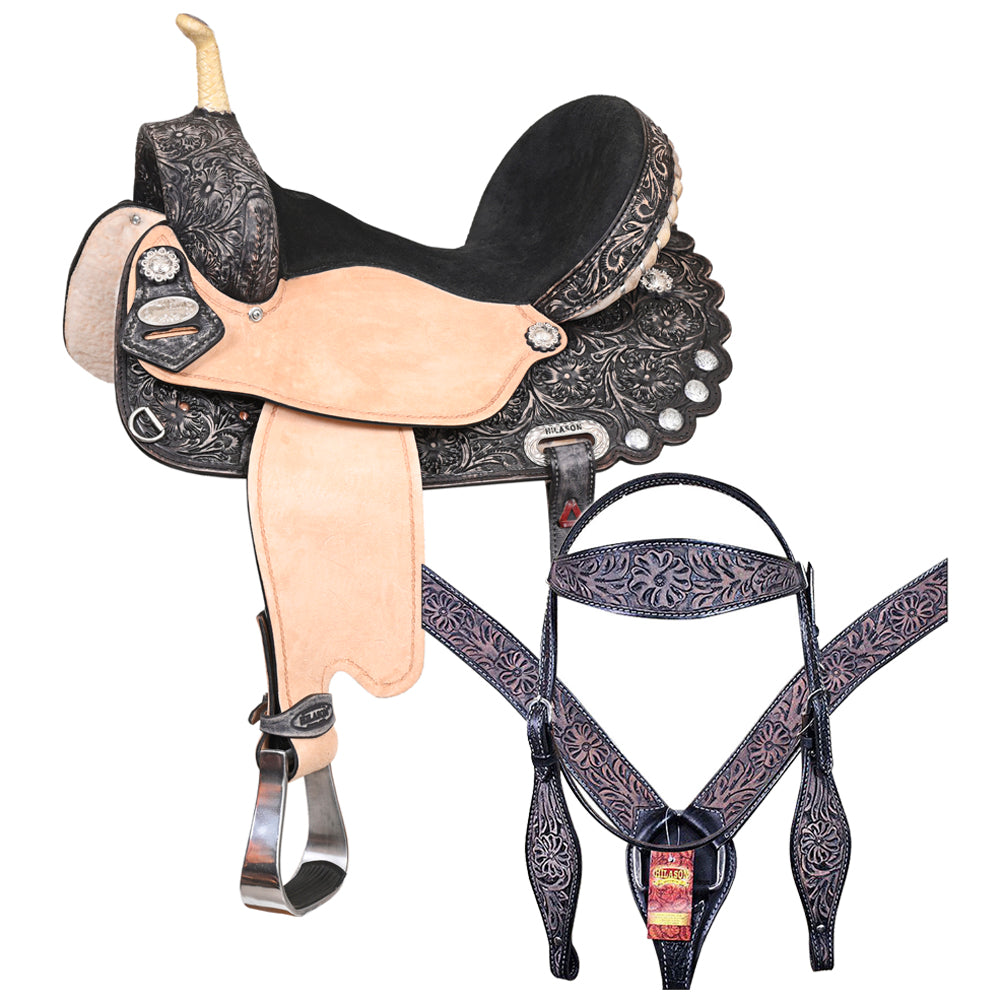 Western Horse Saddle American Leather Flex Trail Barrel Tack Hilason