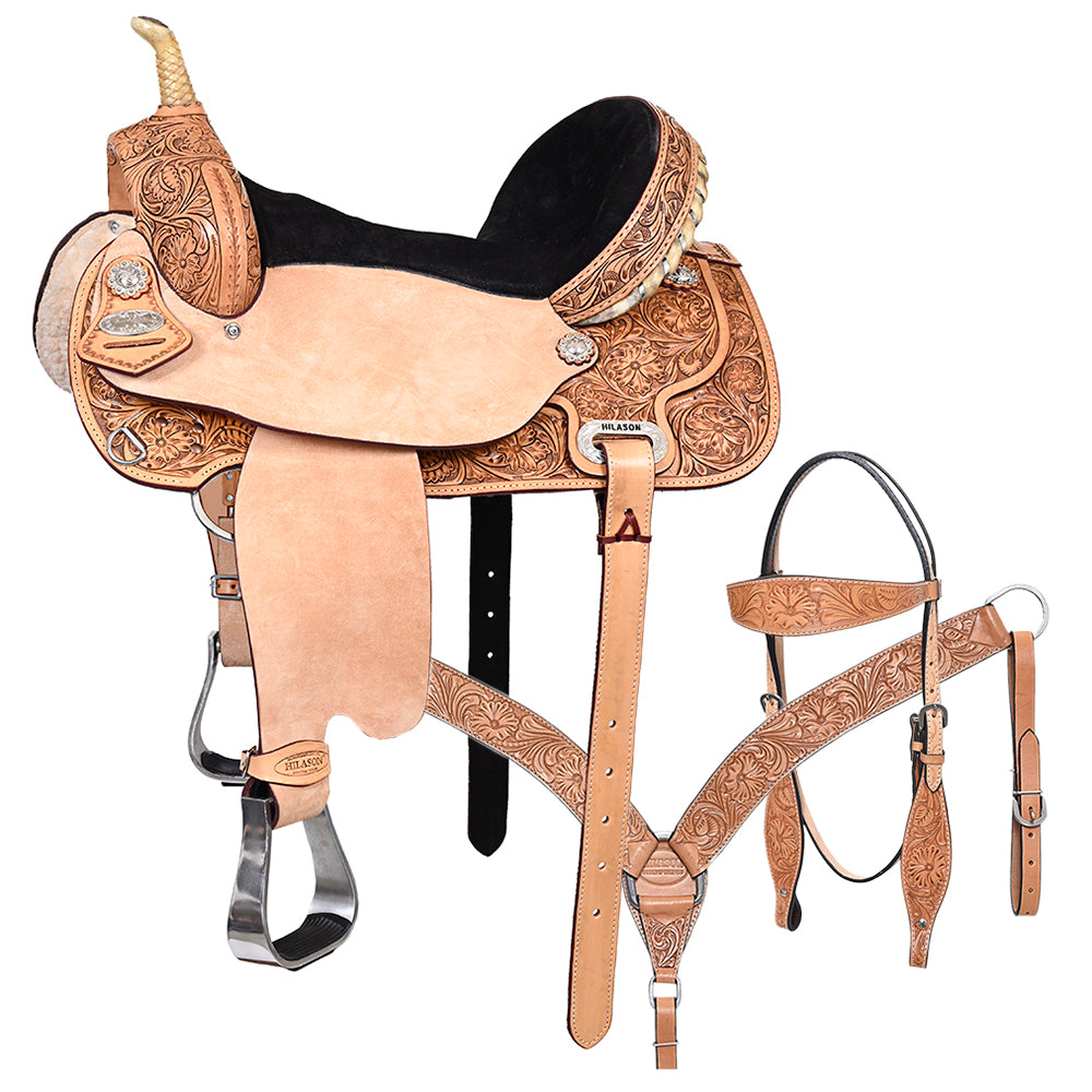 Western Horse Saddle American Leather Flex Trail Barrel Tack Hilason