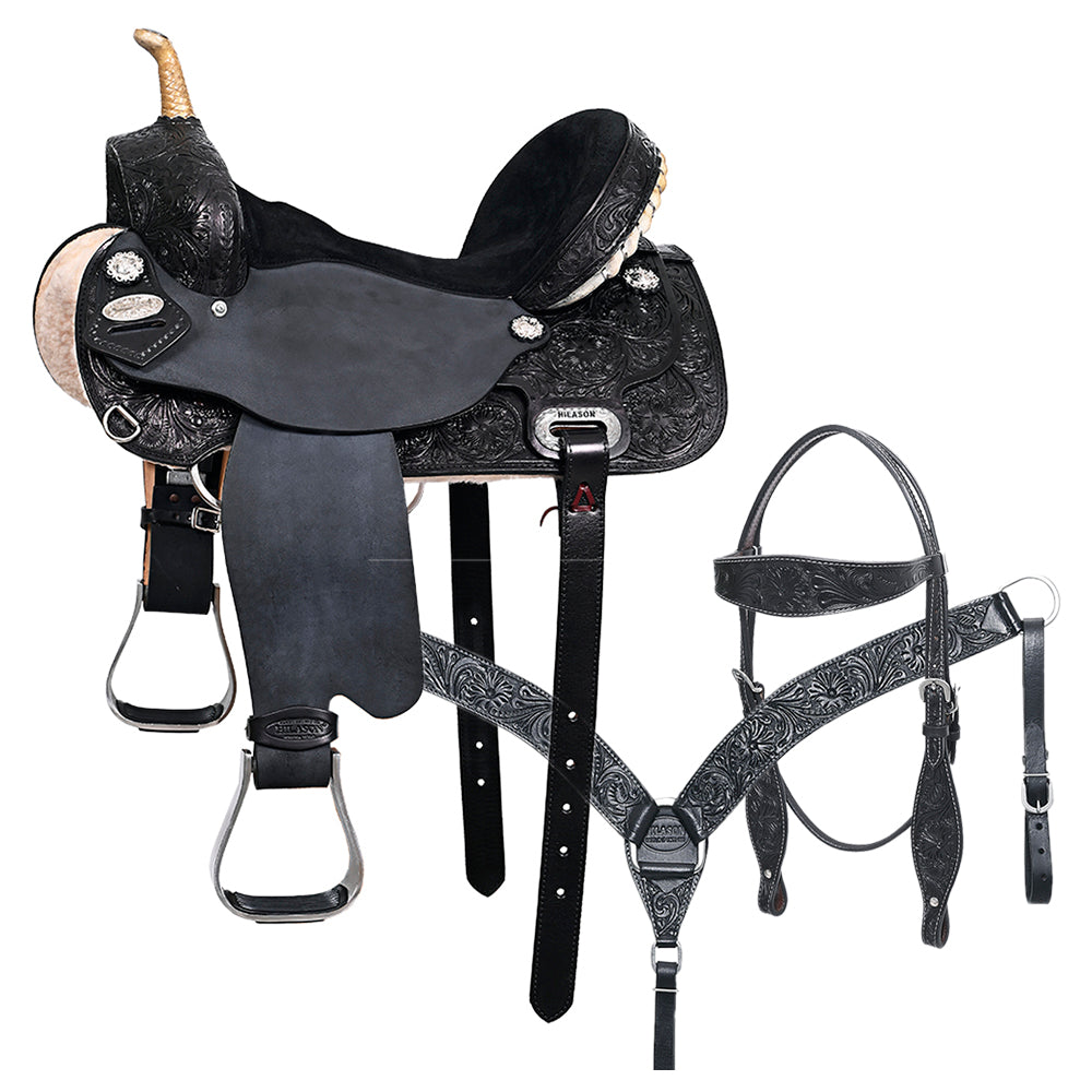 Western Horse Saddle American Leather Flex Trail Barrel Tack Hilason