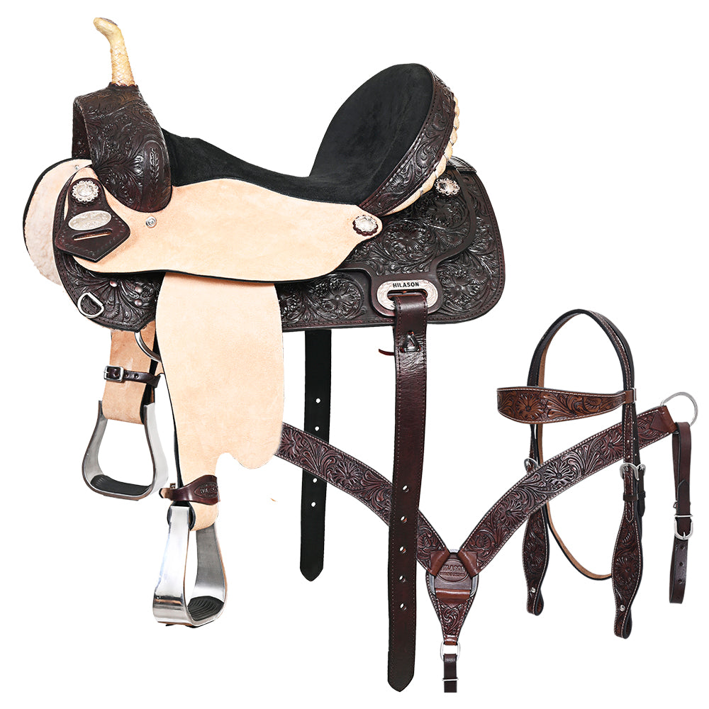 Western Horse Saddle American Leather Flex Trail Barrel Tack Hilason