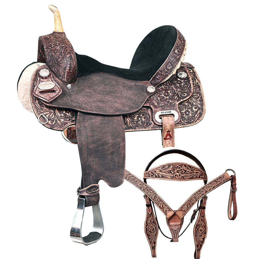 Western Horse Saddle American Leather Flex Trail Barrel Tack Hilason