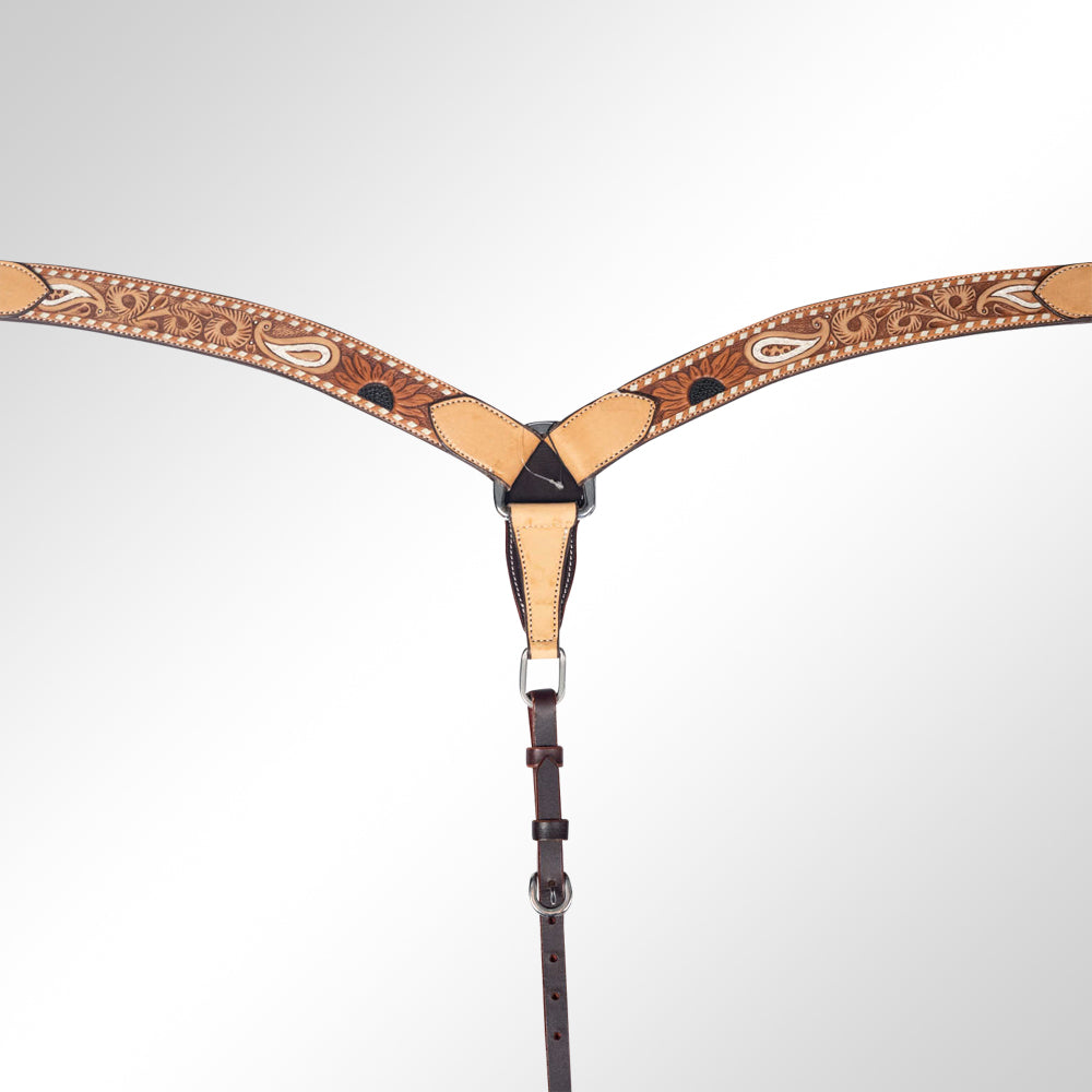 American Darling Western Horse Breast Collar Leather Dark Brown |Genuine Collar|Western