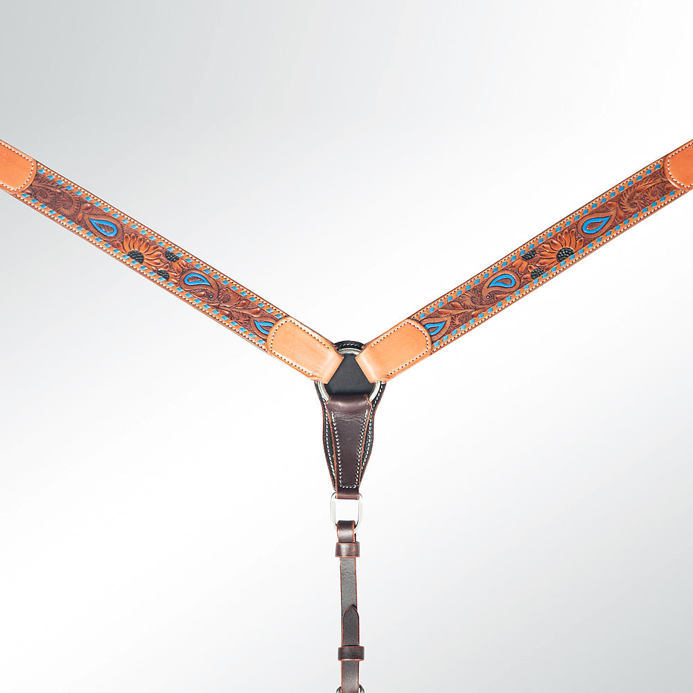 American Darling Western Horse Breast Collar Leather Dark Brown |Genuine Collar|Western