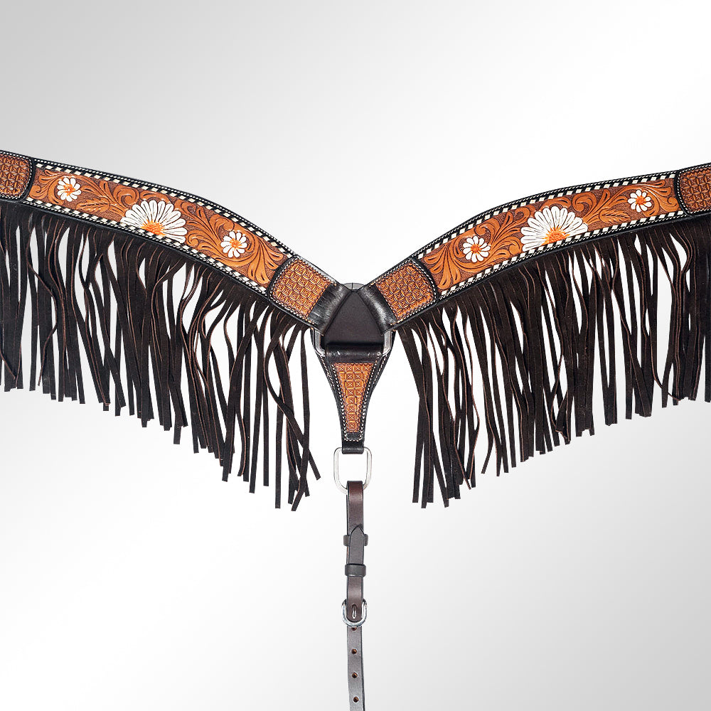 American Darling Western Horse Breast Collar Leather Dark Brown |Genuine Collar|Western