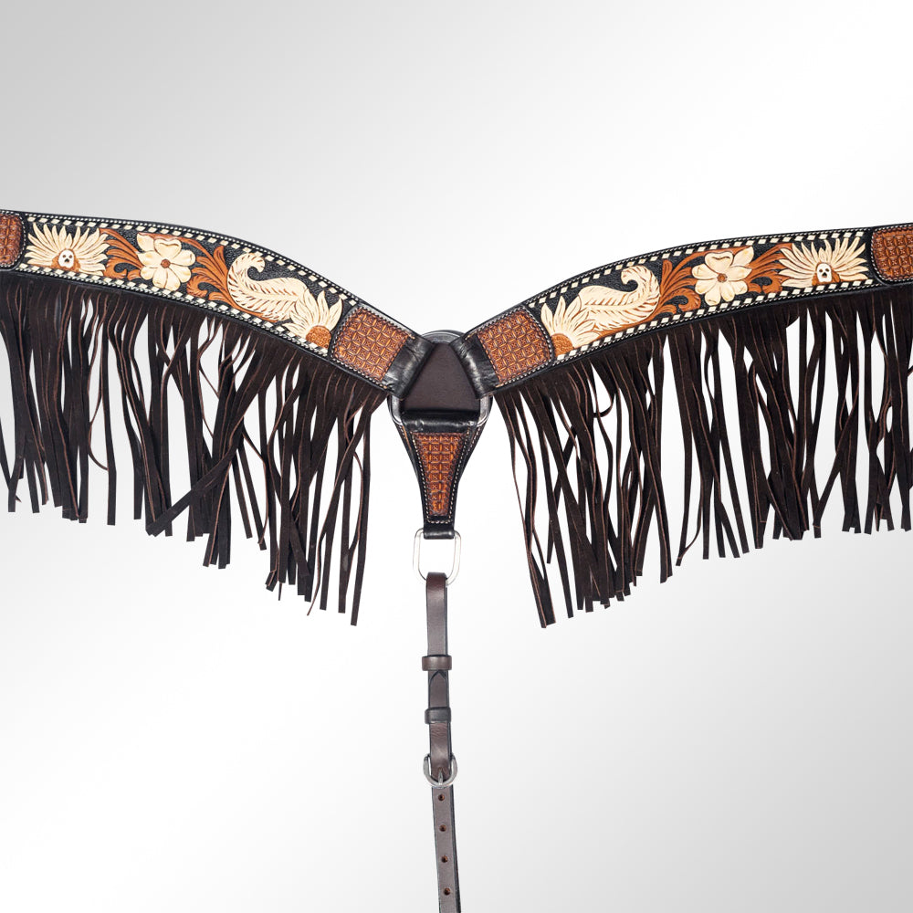 American Darling Western Horse Breast Collar Leather Dark Brown |Genuine Collar|Western