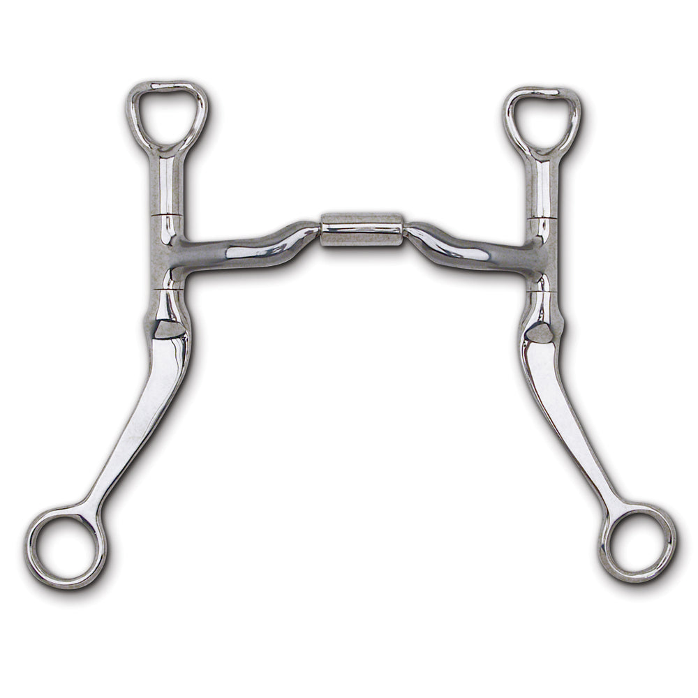 4 3/4 in Myler Flat Horse Bit Shank Low Port Comfort Snaffle