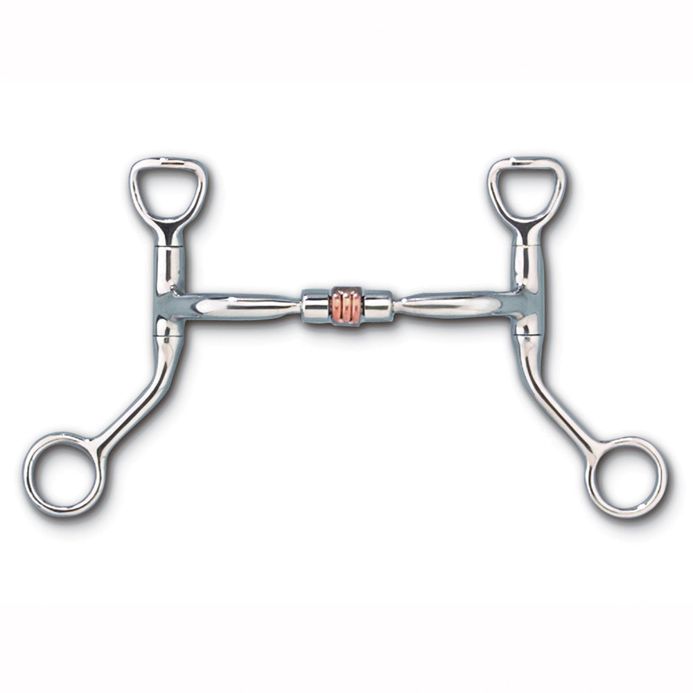 4 3/4 in Myler HBT Shank Comfort Snaffle W/ Copper Roller