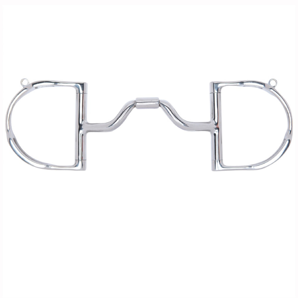 4 1/2 in Myler Horse Bit Dee W/ Hooks Medium Wide Ported Barrel
