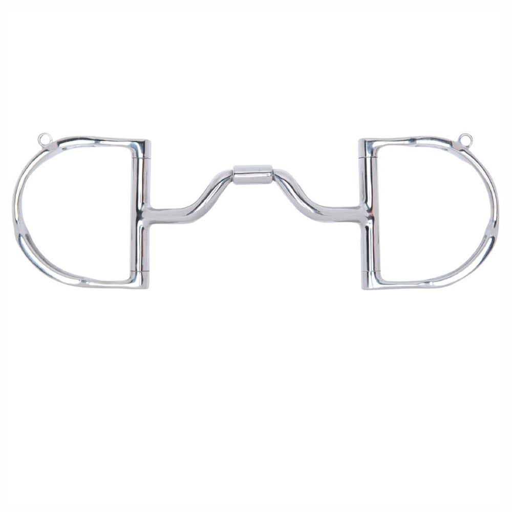 5 in Myler Horse Bit Dee W/ Hooks Medium Wide Ported Barrel