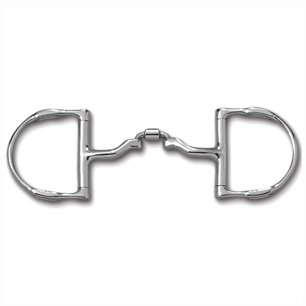 5 in Myler Horse Bit Dee Hooks Stainless Steel Correctional Ported Barrel