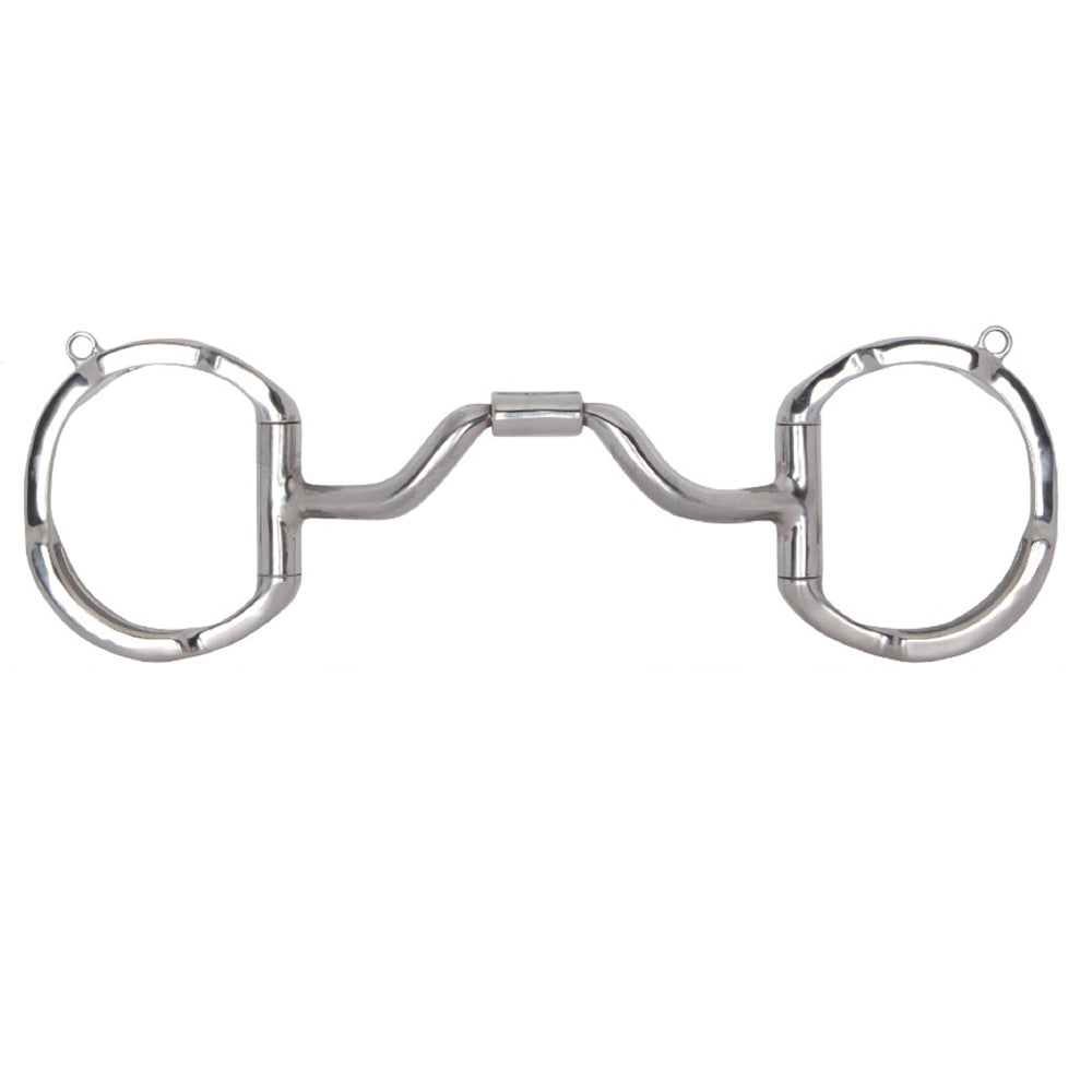 6 in Myler Horse Bit Eggbutt W/ Hooks Medium Wide Ported Barrel