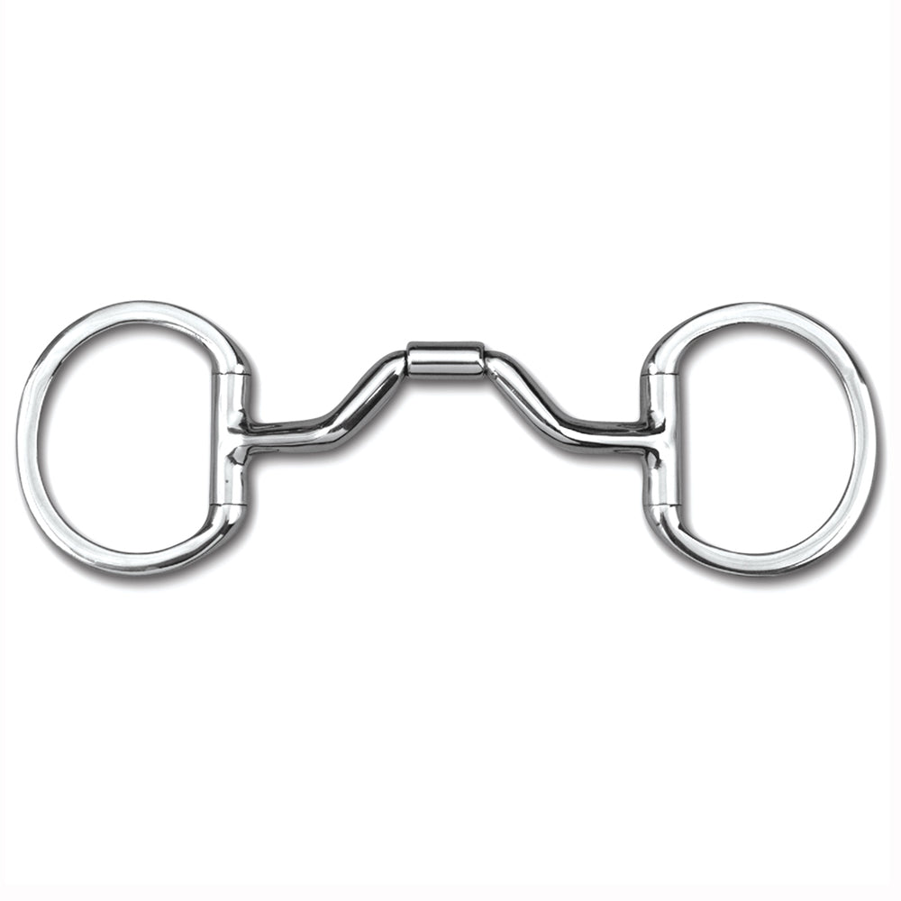 5 in Myler Horse Bit Eggbutt without Hooks Medium Wide Ported Barrel