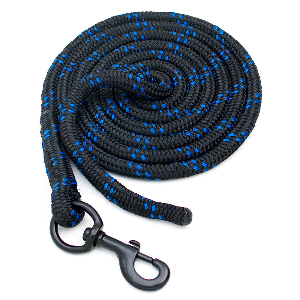 10 Ft Blocker Horsemanship Products Horse Lead Rope Black Blue