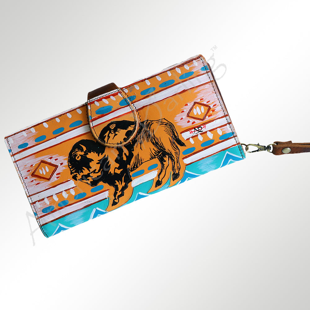 American Darling Wallet Full Grain Genuine Leather Western Women Bag | Handbag Purse Wristlet Travel Clutch