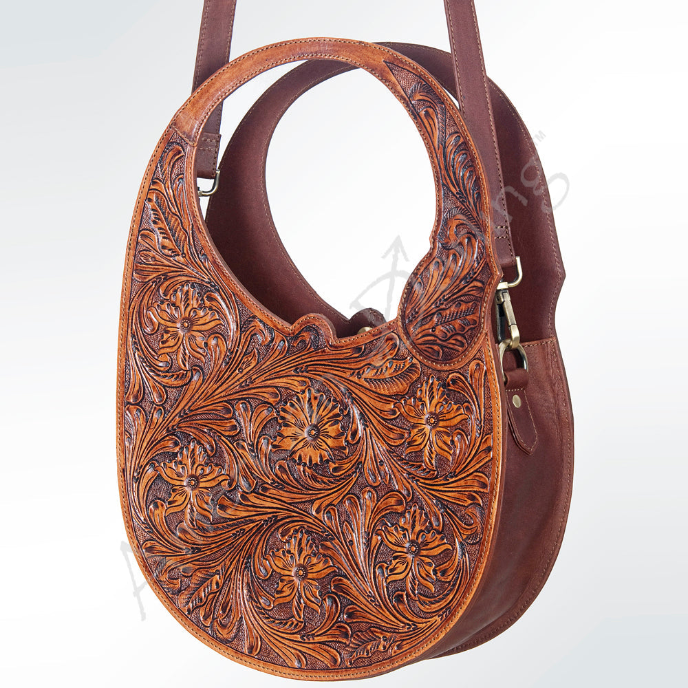 American Darling Hobo Hand Tooled Genuine Leather Women Bag Western Handbag Purse
