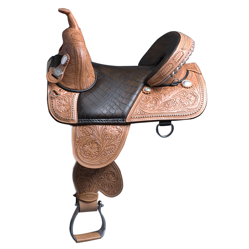 16 In Western Horse Saddle Treeless Trail Barrel Racing American Leather