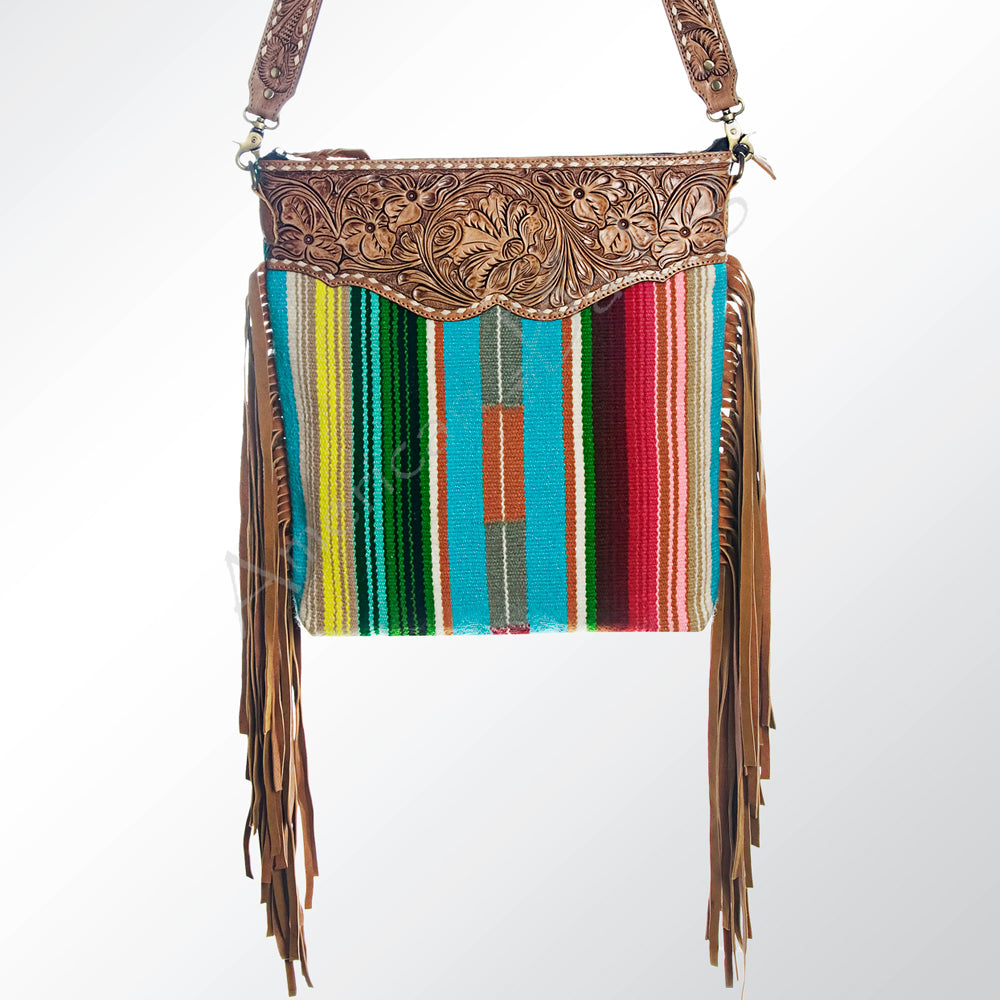 American Darling Cross Body Hand Tooled Saddle Blanket Genuine Leather Western Women Bag Handbag Purse | Crossbody for Cute