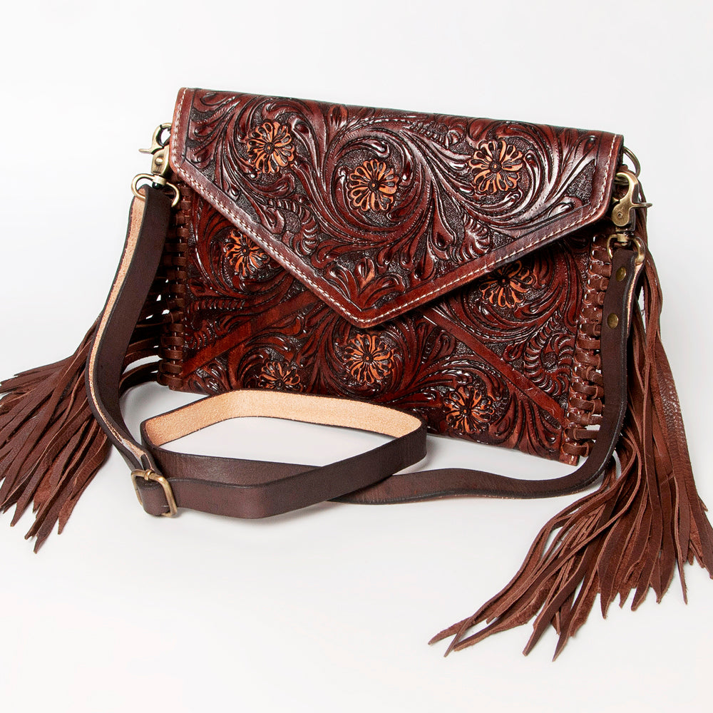 American Darling Envelope Hand Tooled Genuine Leather Women Bag Western Handbag Purse