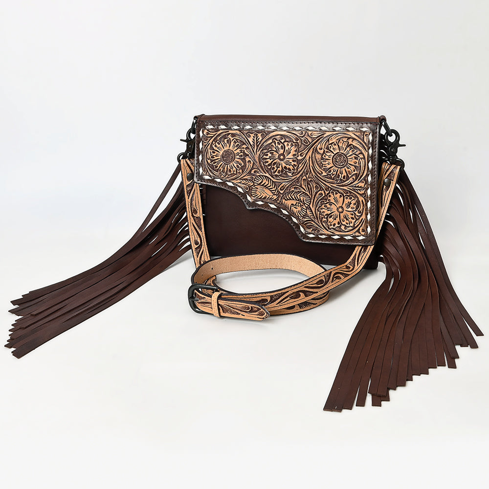 Ameran Darling Women's Crossbody Bag Western Hand Tooled Genuine Leather Handbag and Ladies Purse