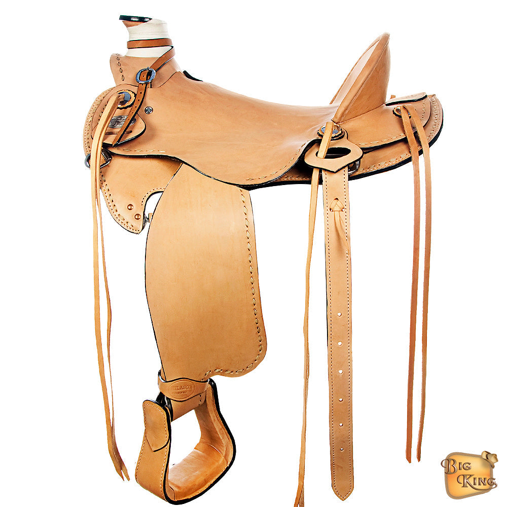 Western Horse Saddle American Leather Wade Ranch Roping Tan Hilason