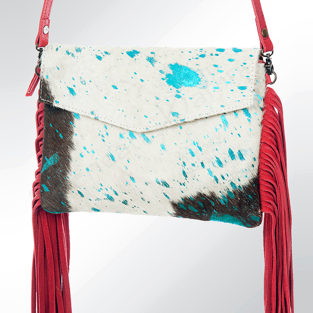 American Darling Women's Envelope Bag Western Hair On Genuine Leather Handbag and Ladies Purse