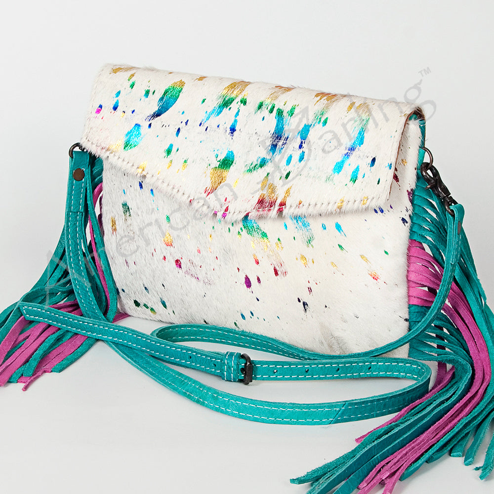 American Darling Women's Envelope Bag Western Hair On Genuine Leather Handbag and Ladies Purse