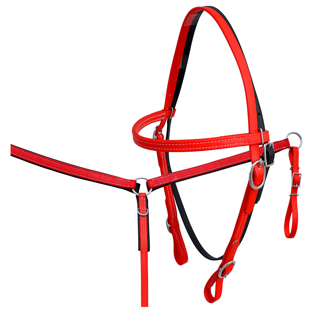 HILASON Western Horse Biothane Leather Headstall & Breast Collar Set