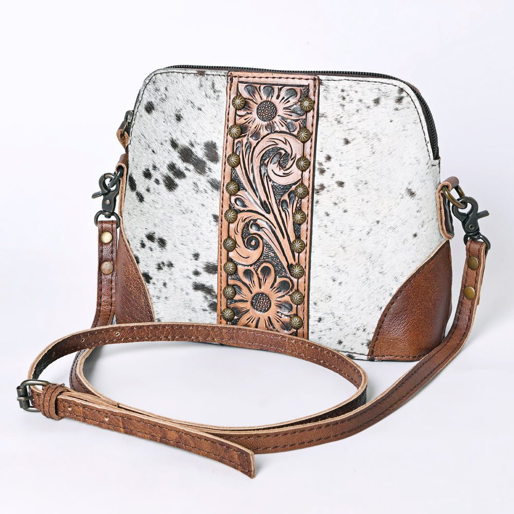 American Darling Cross Body Hand Tooled Hair on Genuine Leather Western Women Bag Handbag Purse | Crossbody for Cute