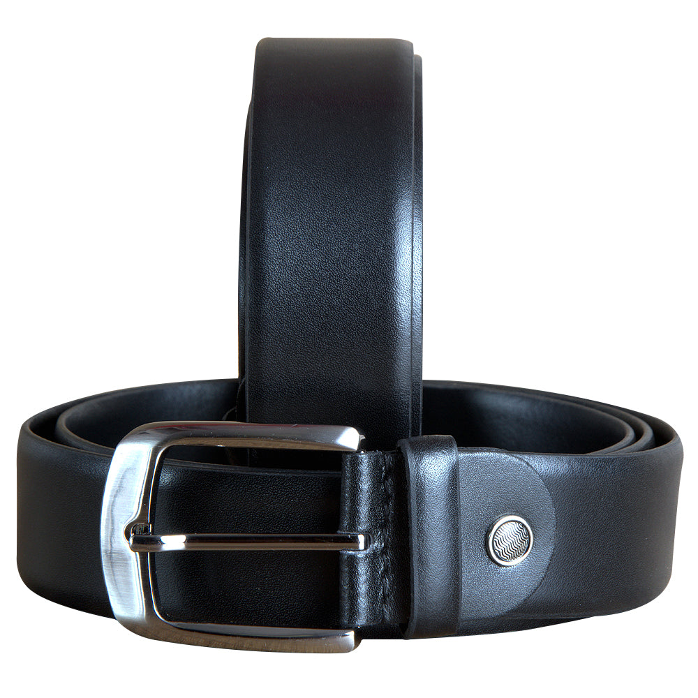 HILASON Black Leather Dress Belt 100% Pure Italian Cow Genuine Formal | Mens Belts Western Casual Heavy Duty for Men