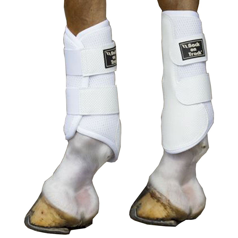 Small Back on Track Splint Brush Horse Boot White Pair